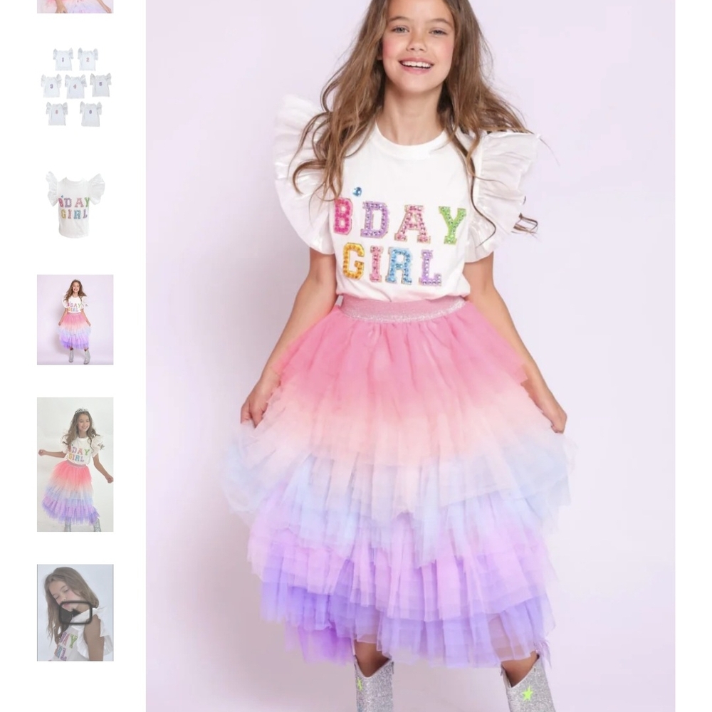 Lola + The Boys Pink Sparkle Skirt & Skirt